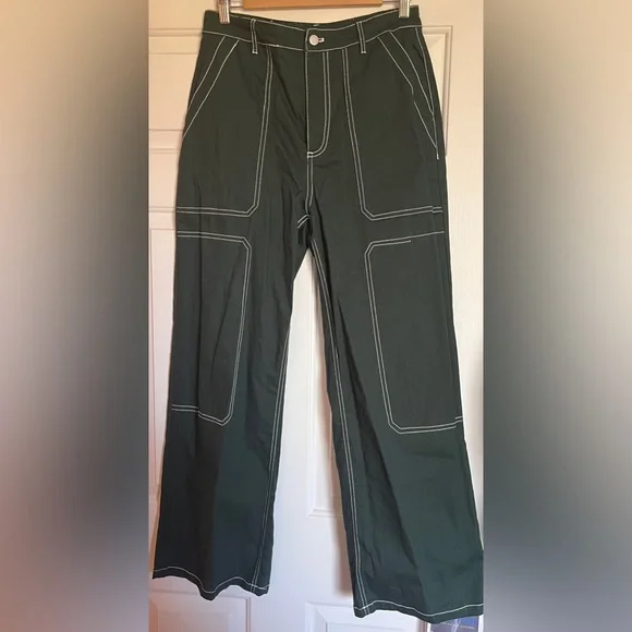 BY.DYLN Cooper Jeans Y2K Cotton Wide Leg Pants Jeans High Hi Waist M 28” 29” Y2K - Picture 5 of 6